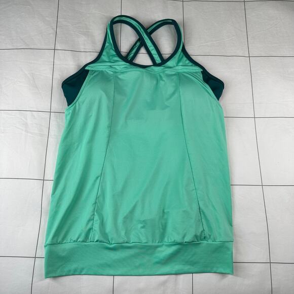 Prana Top Womens Small Green Gabrielle Yoga Tank Athletic Stretch Bra Active Gym - Picture 1 of 7
